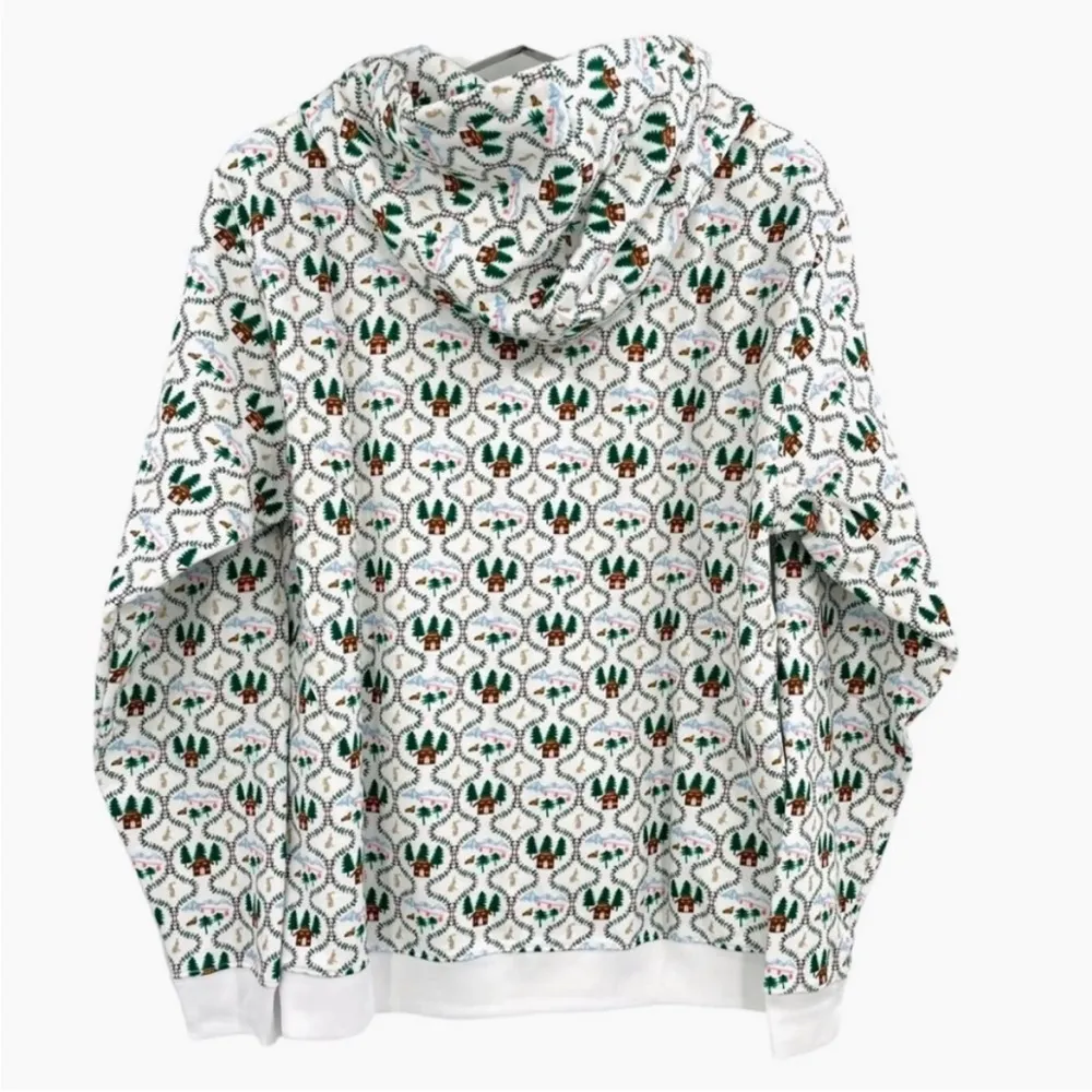 Hill House The All-Gender Teddy Zip-Up Hoodie in White Ski Chalet NWT Large - Image 2