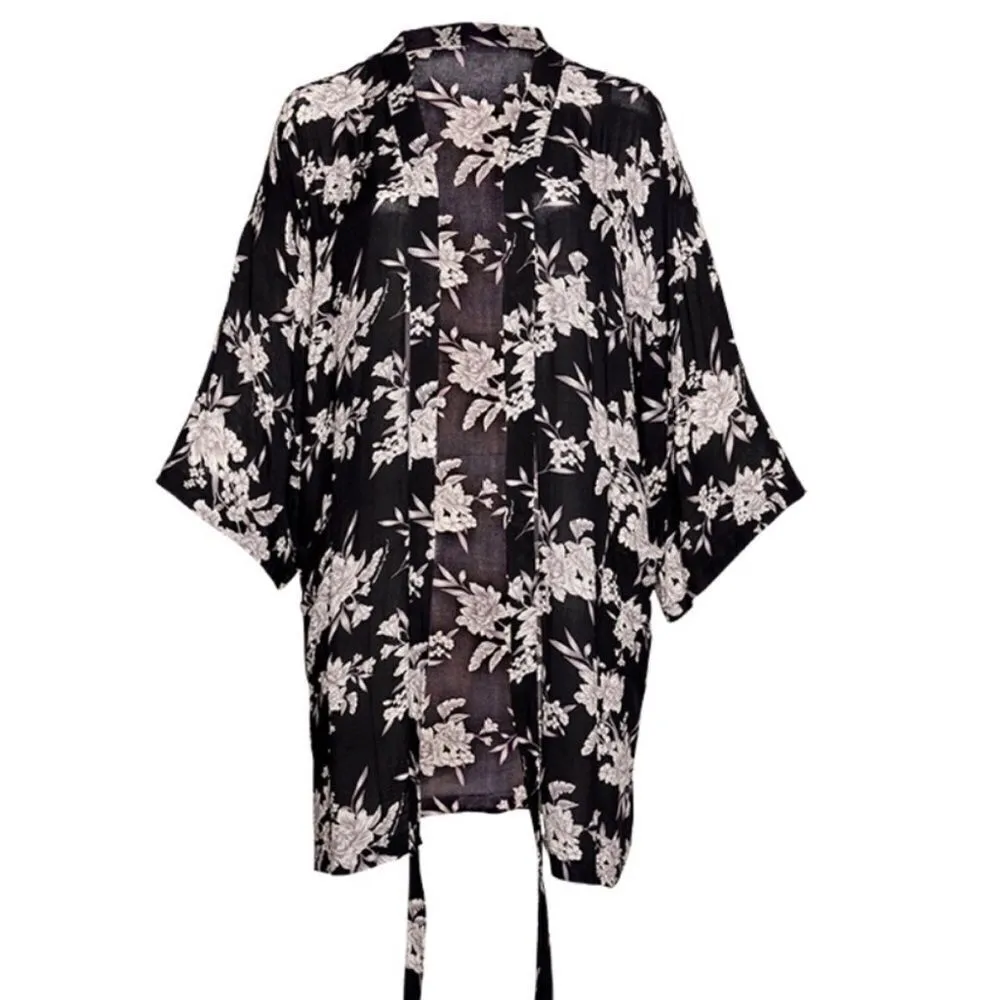 ✨ HP✨Maya Kimono Black Floral✨ - Image 4