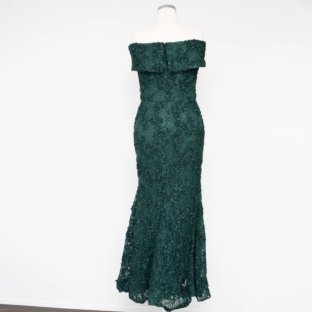 XSCAPE - Off-The-Shoulder Lace Gown - Image 3