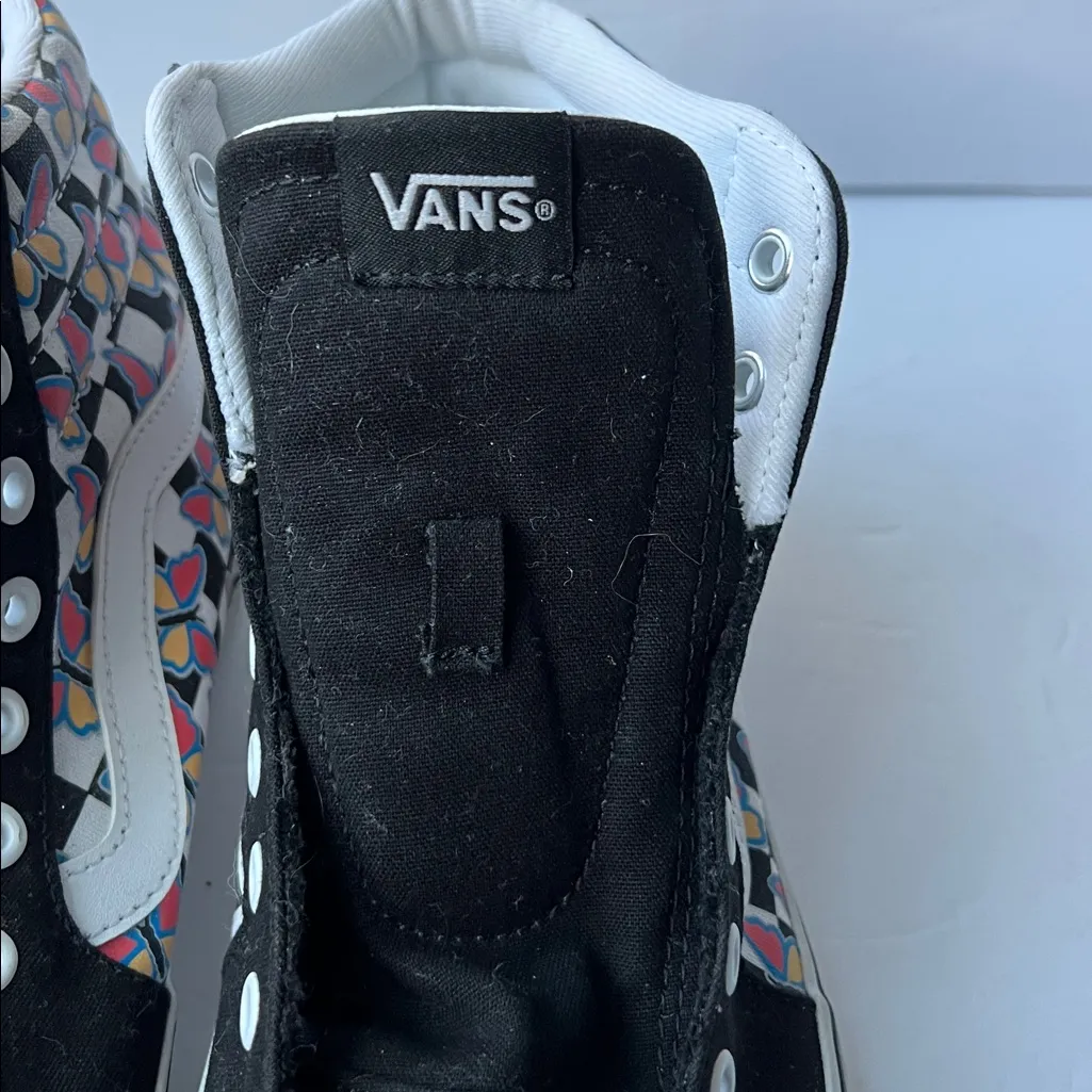 VANS “Filmore Hi” Butterfly Checkerboard High Top Women’s Size 9.5 Multi 🟡 - Image 4