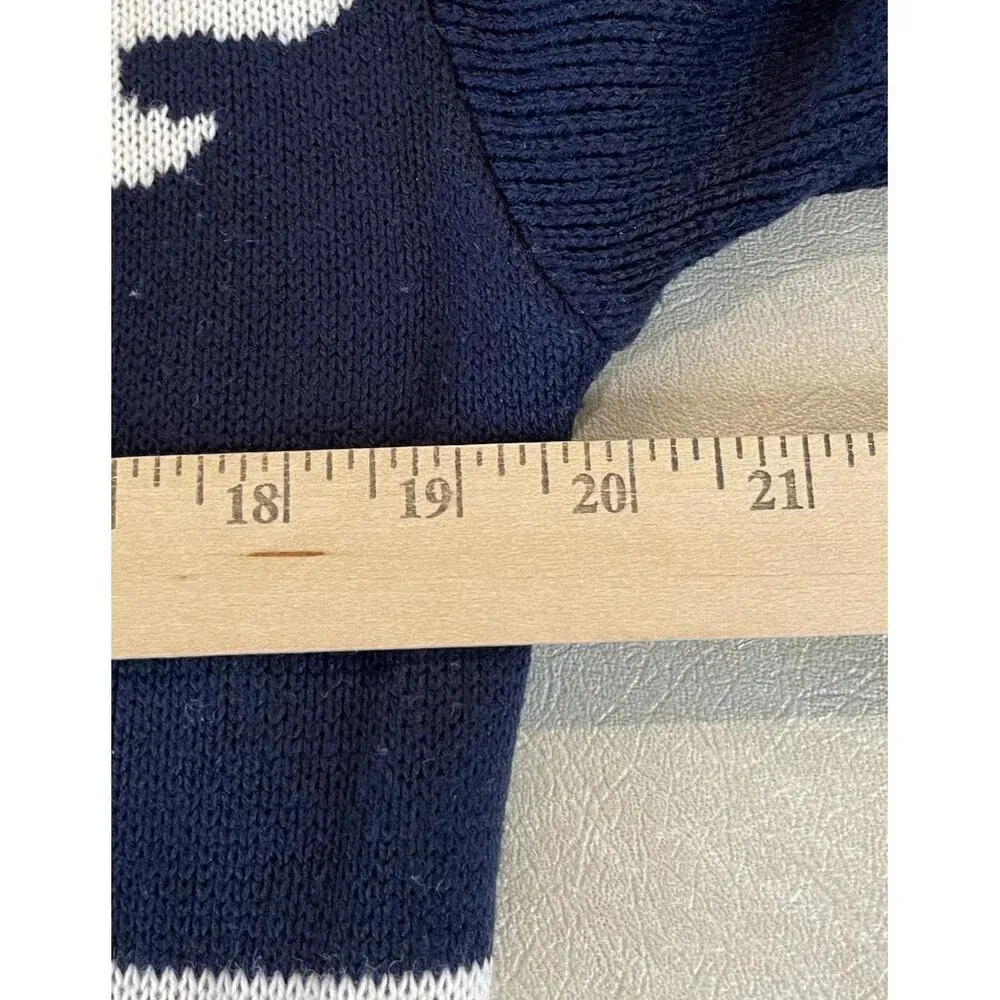 N.C.‎ Collection Ugly Merry Christmas Holiday Sweater Santa Reindeer Medium Knit Red - Image 4