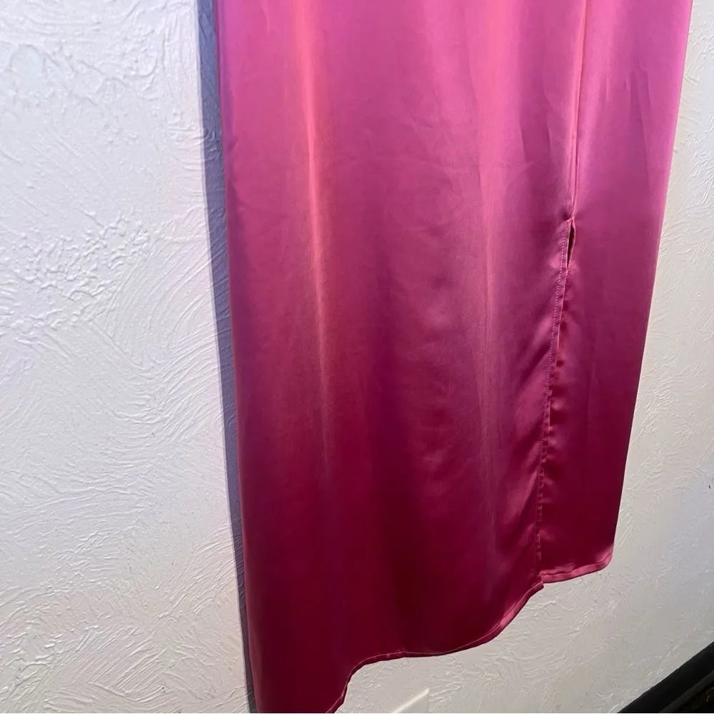 Gianni Binni GB Front Ruched Short Sleeve Satin  Dress Size M NWT - Image 7