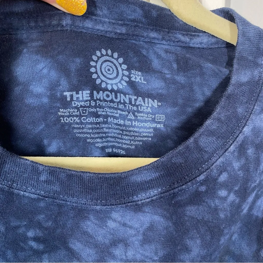 The Mountain Awake Your Magic Owl Bird Snowy Wings Flying Owls Blue T-Shirt 2X - Image 2