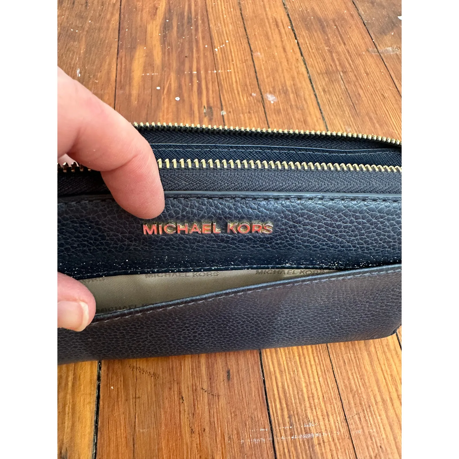 MICHAEL KORS Navy Mercer Multipocket Continental Zip Up Wallet - Image 8