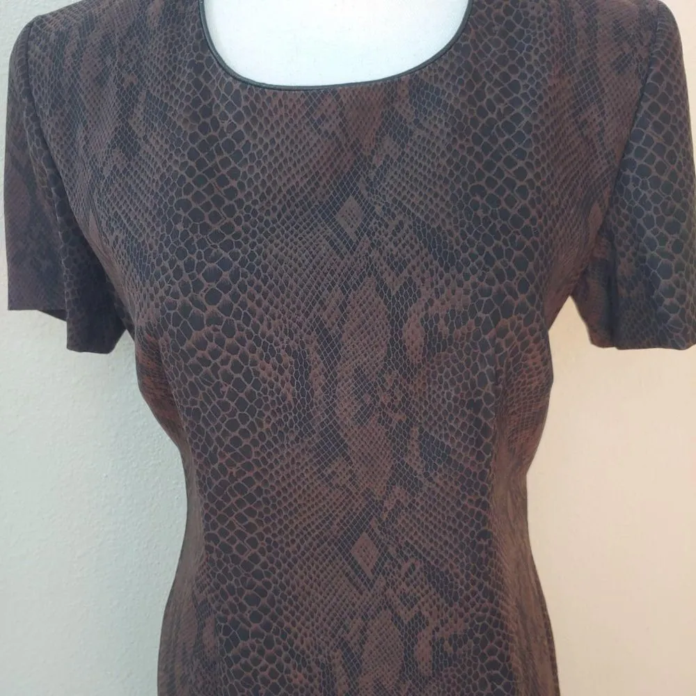 Studio C / 8 /Snakeskin Print Brown Dress - Image 3