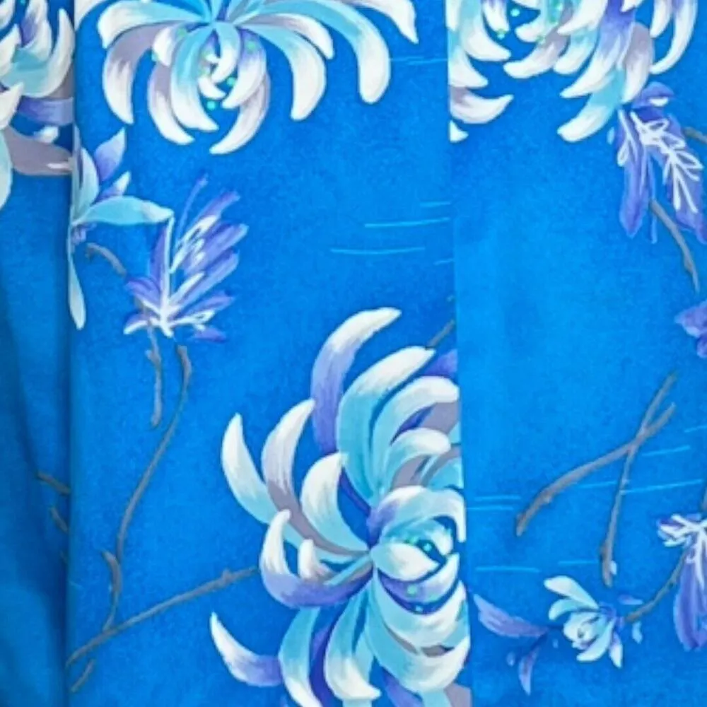 Liberty House Dress Womens 8 Blue Hawaiian Maxi Tropical Island Vacation Vintage - Image 6