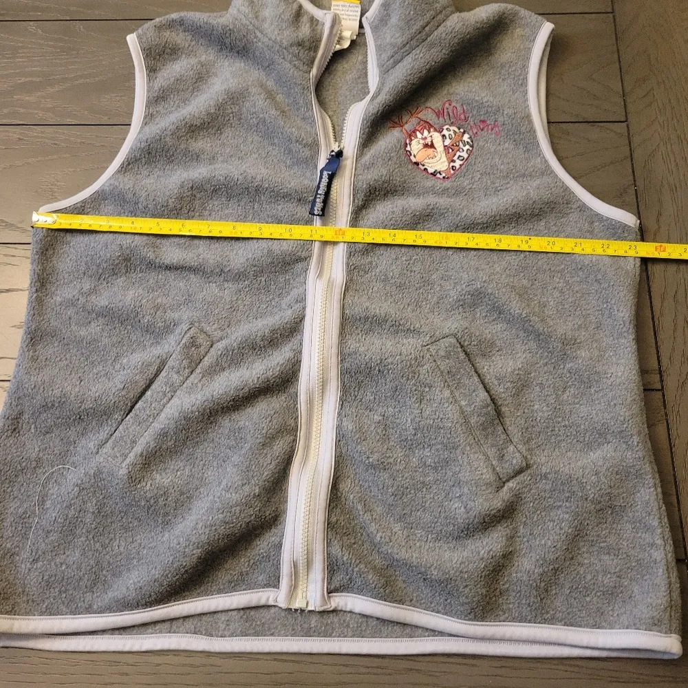 Looney Tunes Tasmanian devil vest jacket women's 18/20 - Image 8