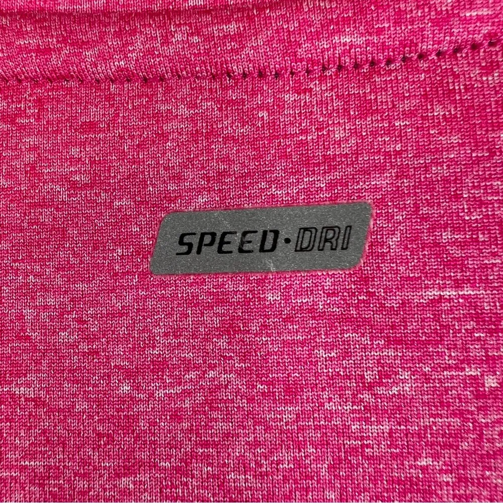 Spalding Pink Short Sleeve V-Neck Athletic Top Size Medium - Image 6