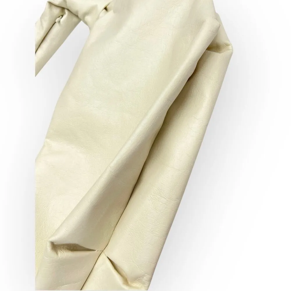 Athleta x Alicia Keys Structured Crinkled Faux Leather Sling Bag - Cream - Image 7