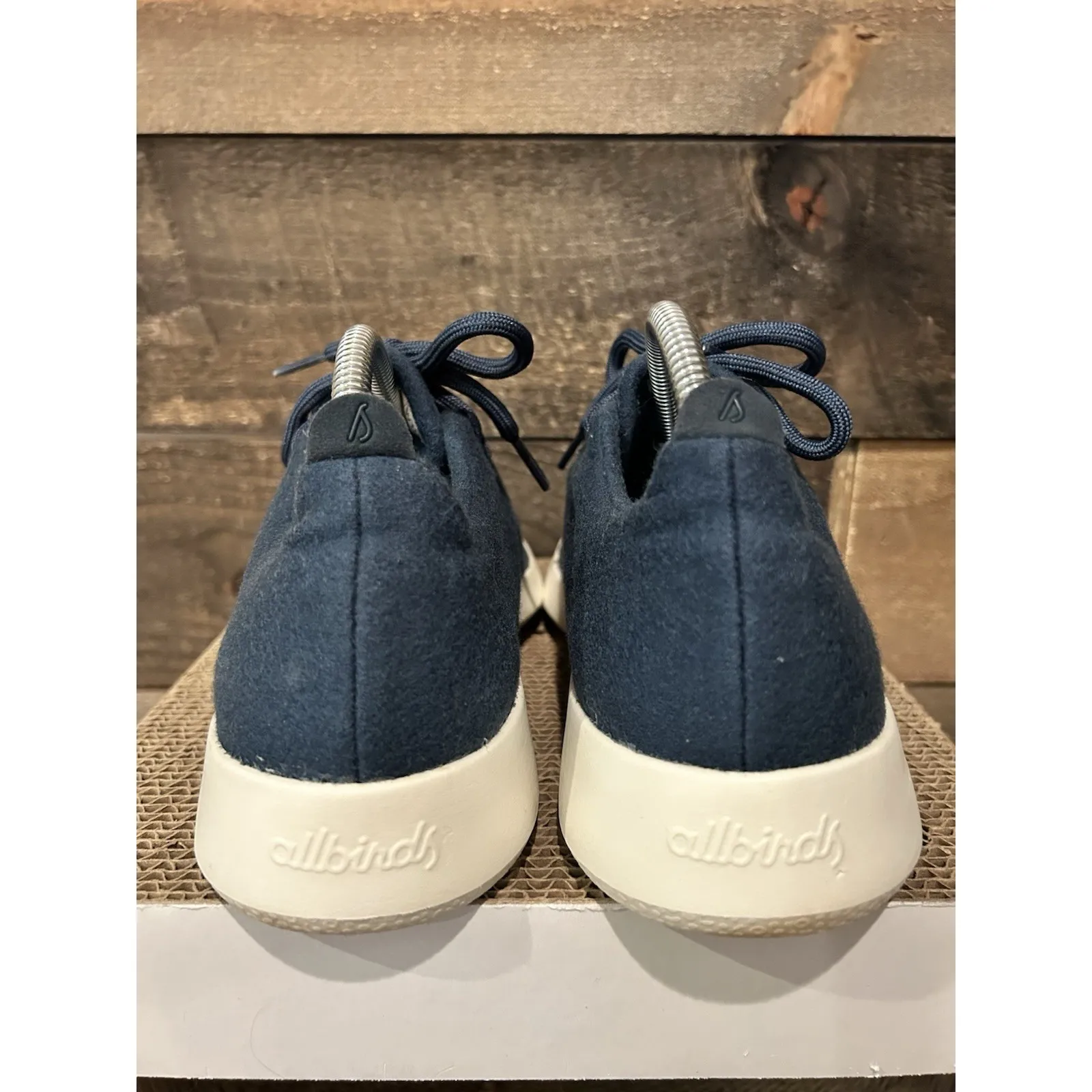 Allbirds Shoes Womens‎ 7 Wool Runners Athletic Low Sneakers Blue Wool Lace Up - Image 5