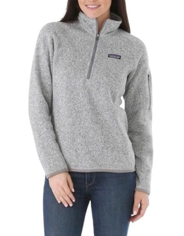 PATAGONIA Better Sweater 1/4 Zip Women L Gray Outdoor Athletic Travel Gorpcore - Image 5