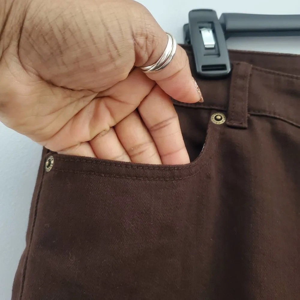 Chico's Platinum Denim Ultimate Boot Cut Brown Jeans 3 Regular 16 - Image 5