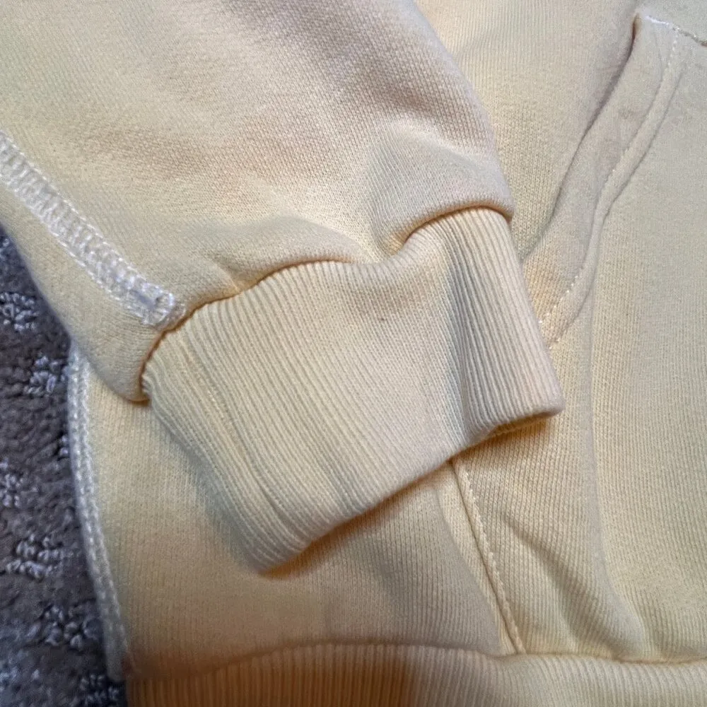 Polo Ralph Lauren Women's Big Pony Fleece Hoodie Yellow Sweatshirt Size M Fitted Size M - Image 2