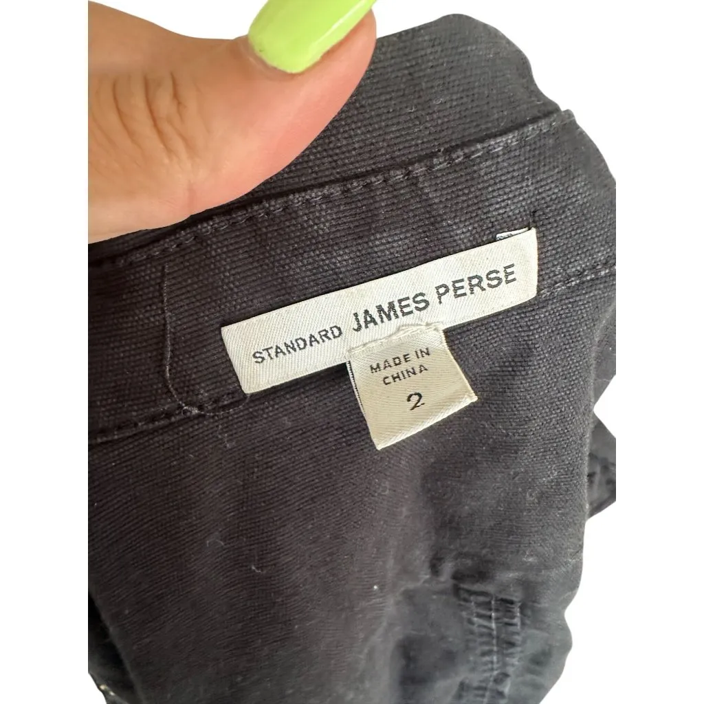 JAMES PERSE Standard Black Casual Jacket Coat Size 2 / US Medium - Image 7