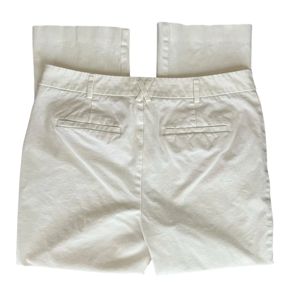 Anthropologie Maeve Women’s The Essential Slim Kick White Flare Pants Size 14 - Image 7