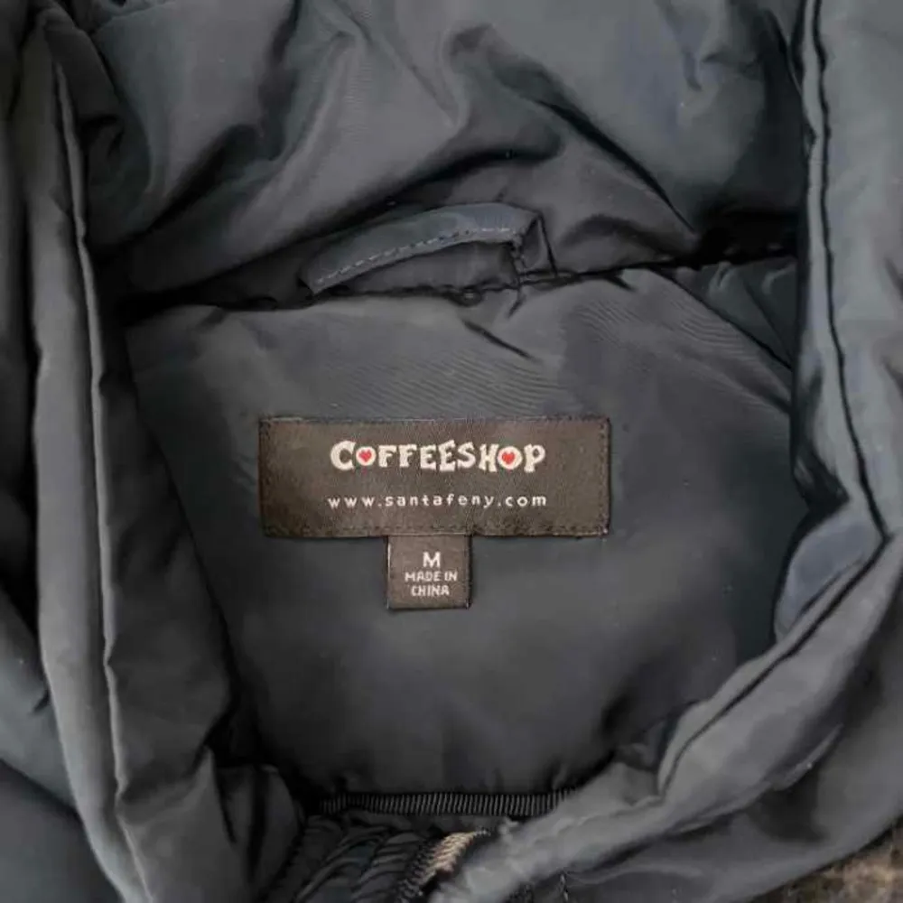 Coffeeshop Navy Blue Zip Front Puffer‎ Vest Size M - Image 2