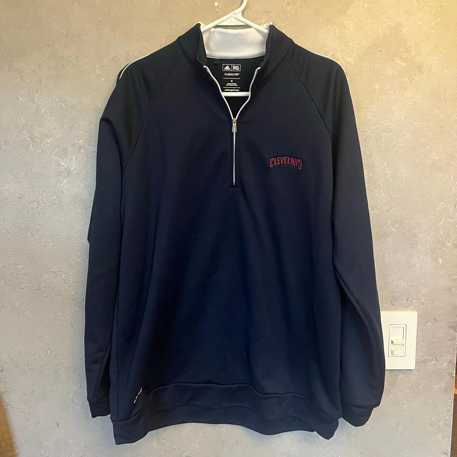 ADIDAS Climalite 🏀Cleveland Cavaliers Pullover 1/4 Zip M Navy Blue Golf - Image 16