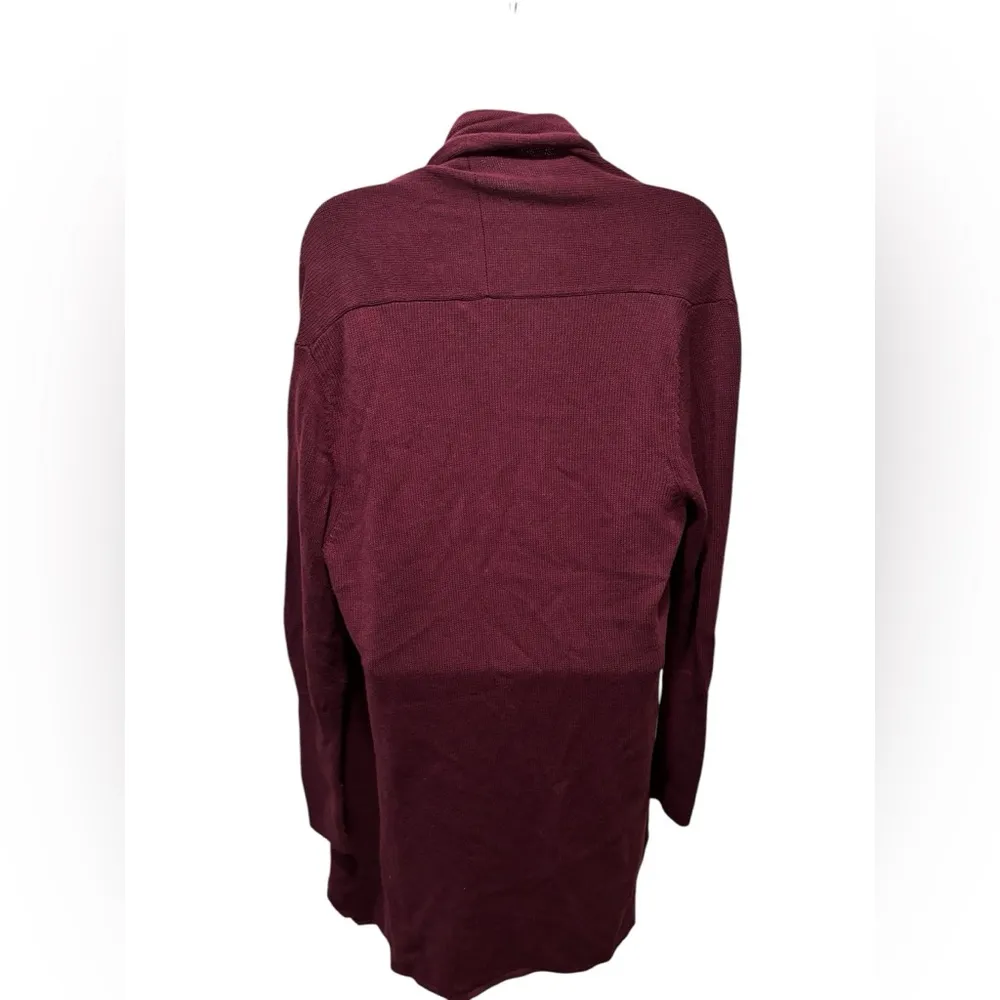 Knit Slouchy Sweater Sz XS Dolman Sleeve Open Concept Longline Cardigan - Image 5