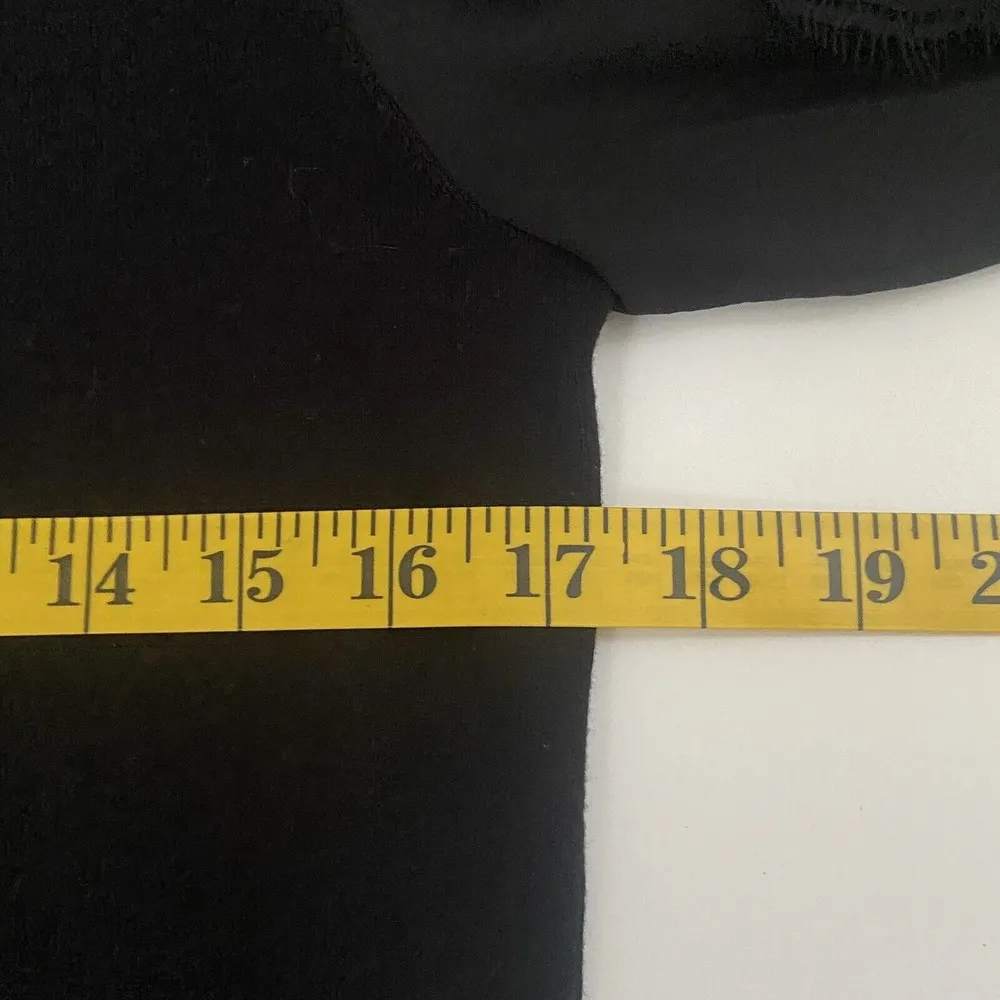 Nikka K Sweater Medium Womens Black Academia Sheer Lace Sleeves Career Holiday - Image 7