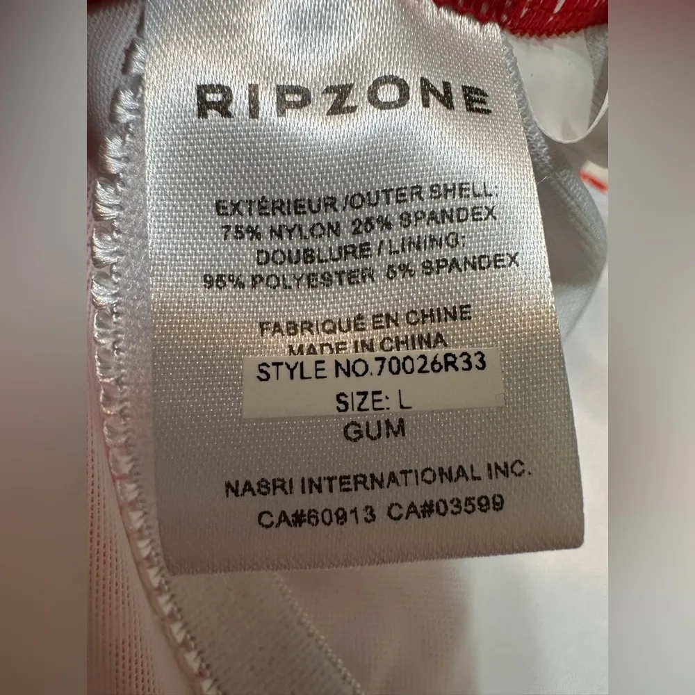 Ripzone Red Floral One Piece Bathing Suit NWOT Size L - Image 4