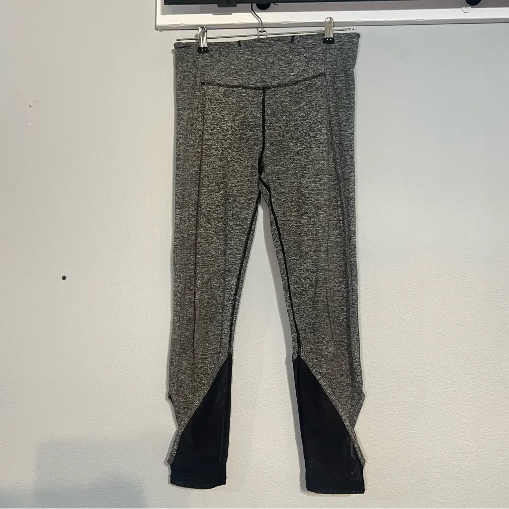 Free People FP Movement Ace Leggings Grey Gray Black Cut Out Midrise Size Small - Image 6