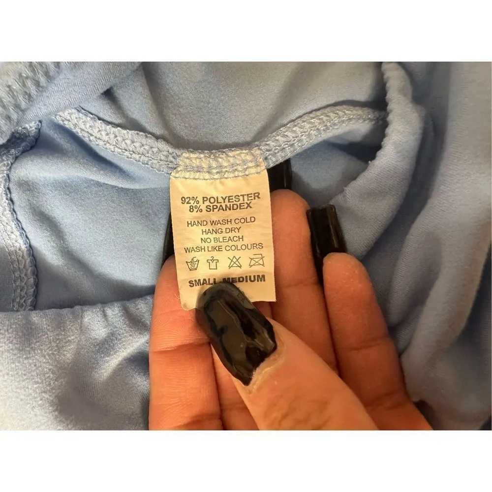 Blue work out leggings Blue - Image 2