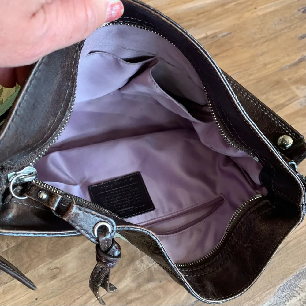 Coach  Zoe Signature Canvas & Leather Logo Shoulder Bag Purse Model D1049-F14708 - Image 7