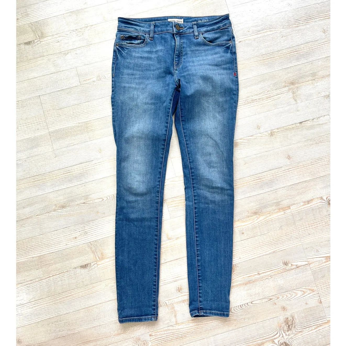 Warp‎ + Weft JFK New York City Skinny Jeans | Size 28x31 Blue - Image 2