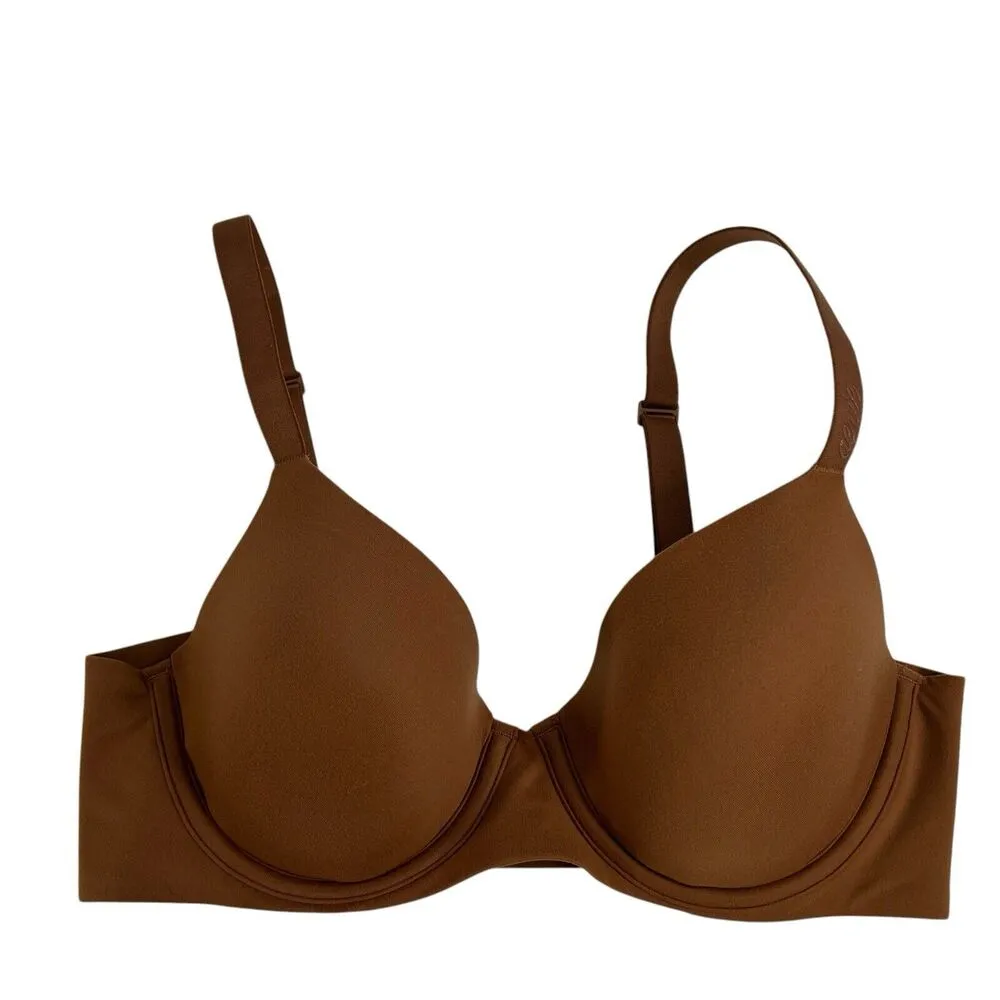 Aerie 32C Bra Smoothez Real Free Full Coverage Lightly Lined Intimates Brown - Image 3