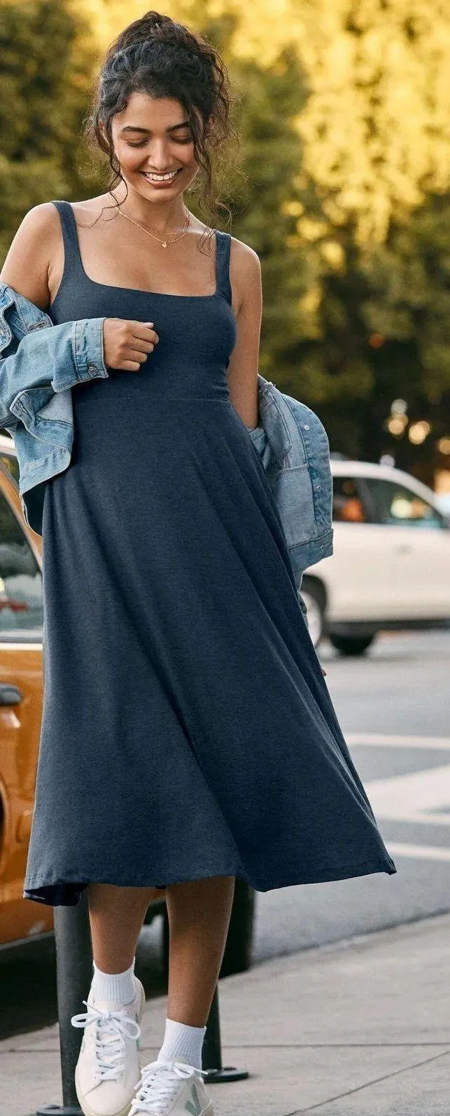 Featherweight At The Ready Square Neck Dress - Image 3