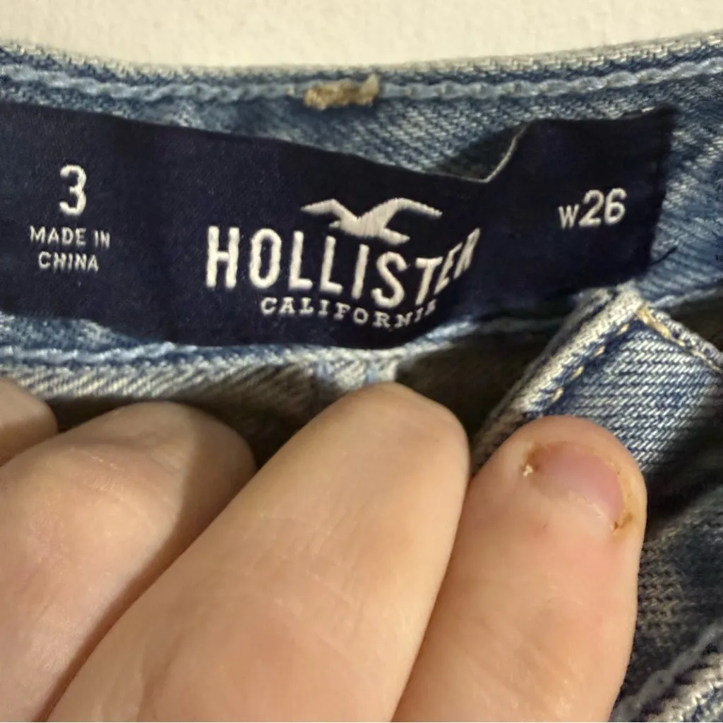 Hollister‎ Light Blue Distressed Mini Skirt - Image 3