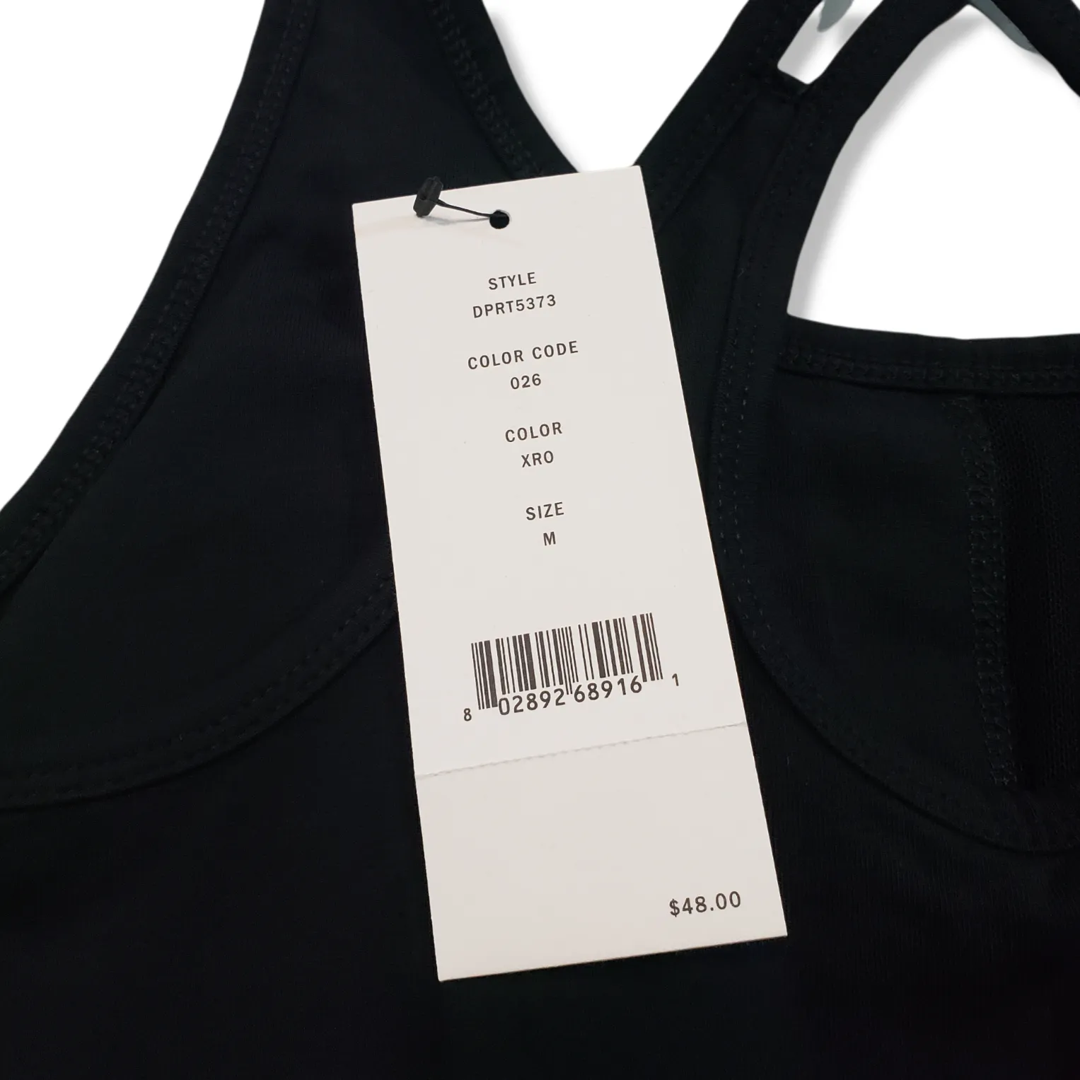 DKNY Sports Bra Size Medium Yoga Athletic Activewear Stappy Crossback Padded Removable Pads - Image 3