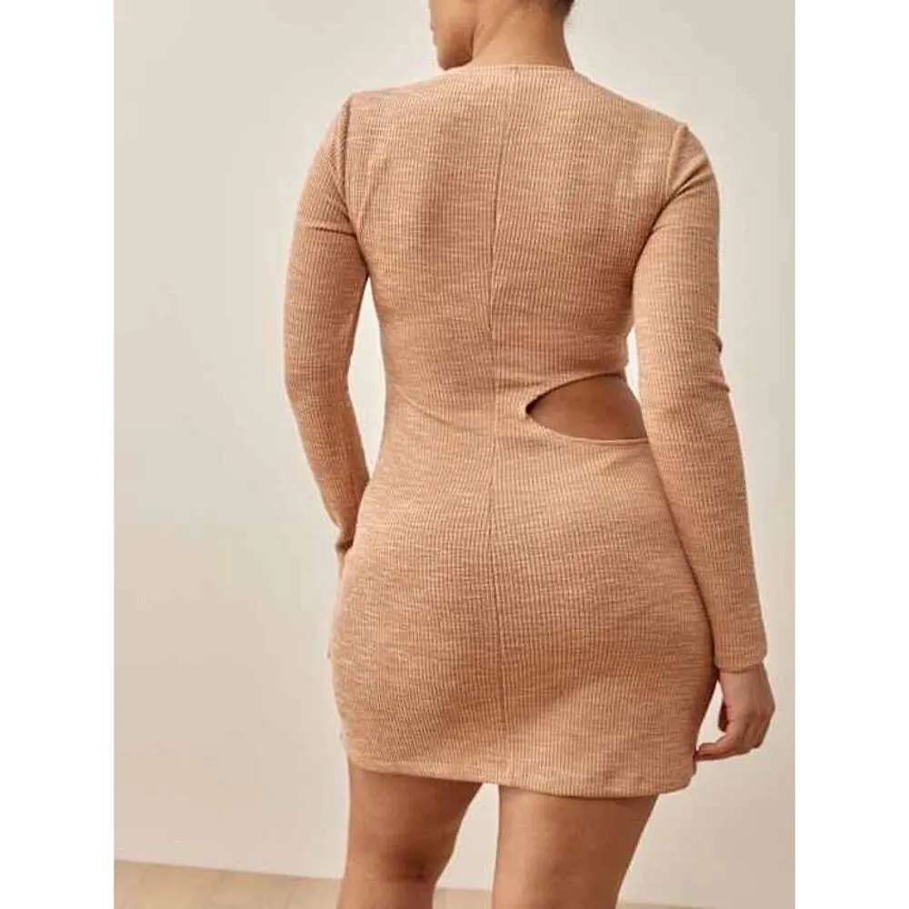 $128 Reformation Tracy Knit Mini Dress Size XS - Image 3