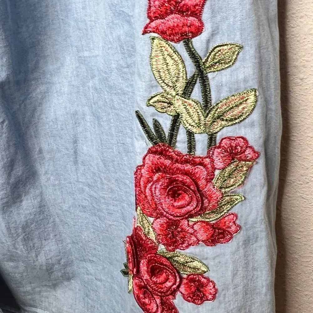 Speed Control Embroidered‎ Dress Blue Size M - Image 8