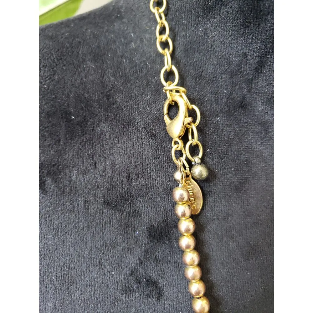 Chico's Womens Chunky Beaded Turquoise Sea Life Motif Charm Bib Necklace Jewelry - Image 7