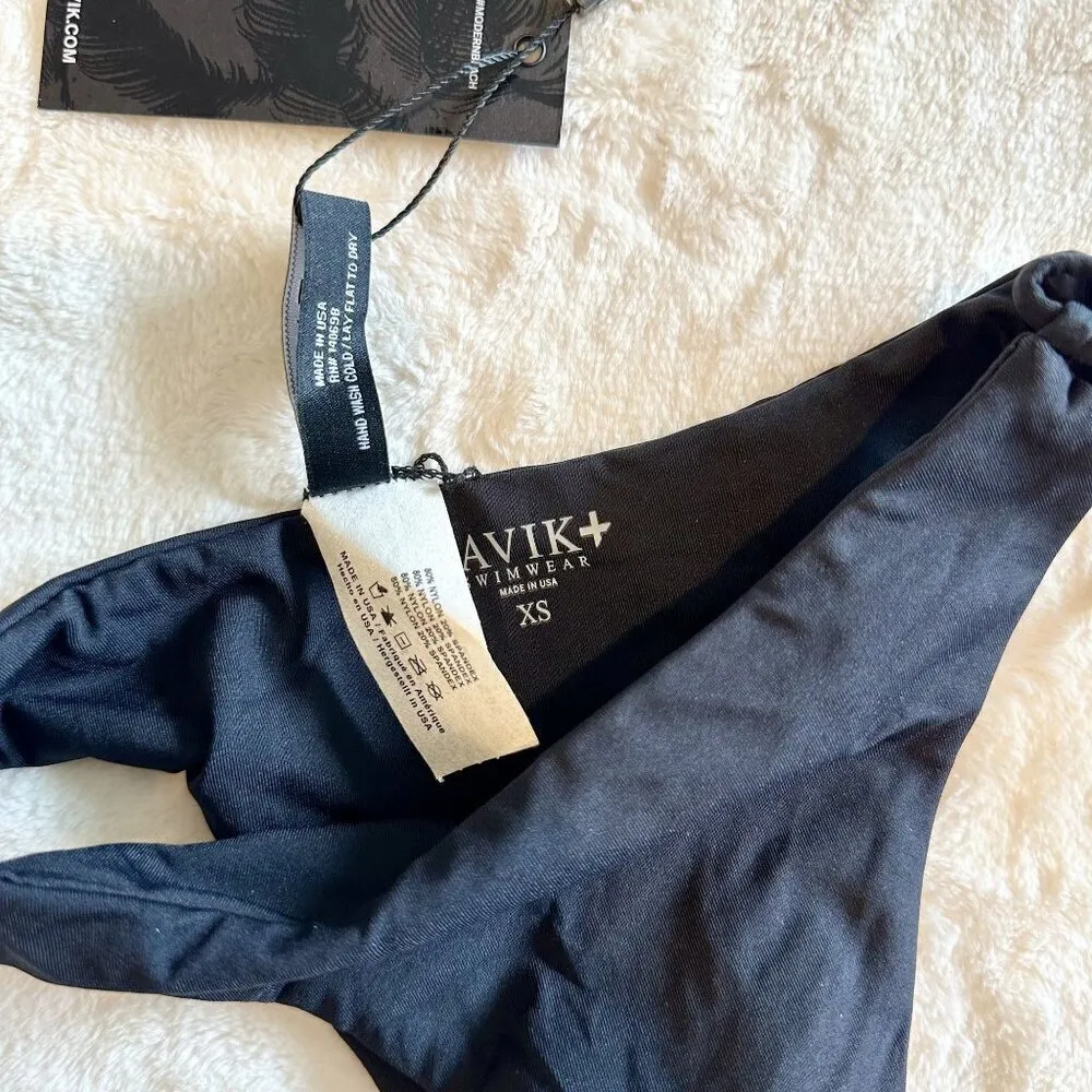 NWT Tavik Bebe Mini Bikini Bottom in Black - Image 3