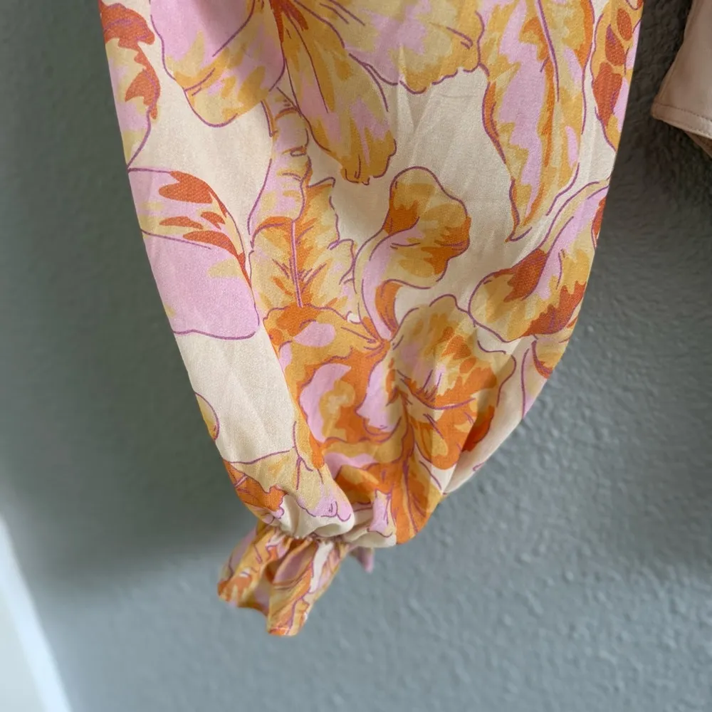 RNWY The Label Off The Shoulder Vishaka Bodysuit in‎ Citrus Size 4 NWT Yellow - Image 5