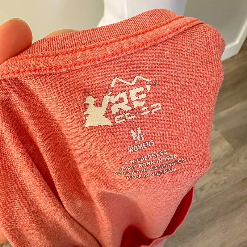 REI Heathered Coral Outdoor T-Shirt - Image 6