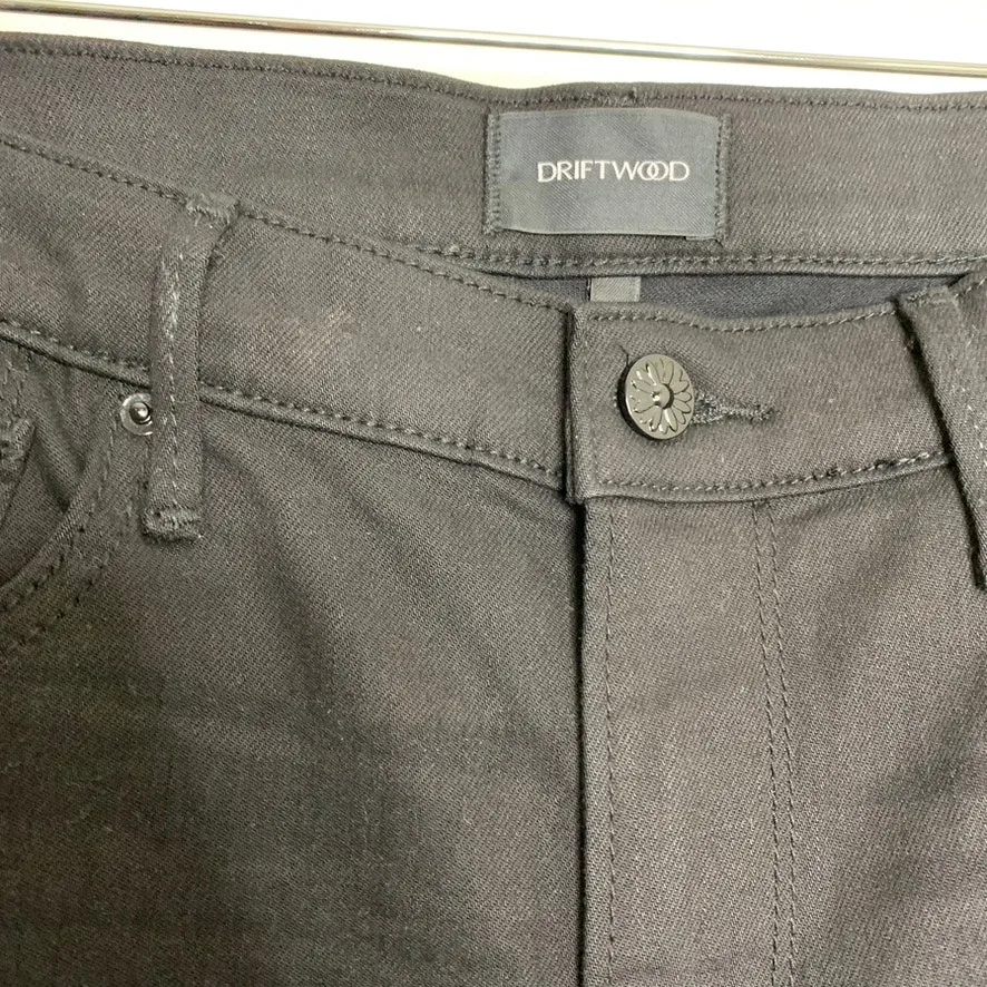 Driftwood Jackie Lace Hem Black Skinny High Rise Stretch Jeans Women's Size 28 - Image 5