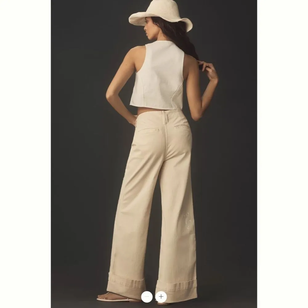 Anthropologie Pilcro Slouchy Full-Length Paint Splatter Trousers - Image 3