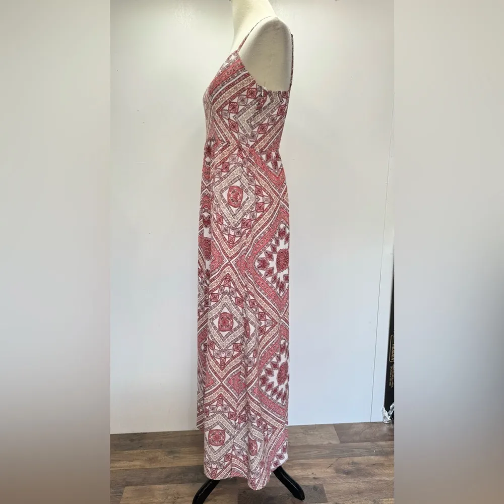 Coral Pink & Ivory Boho Spaghetti Strap Maxi Dress Skies Are Blue from ModCloth - Image 6