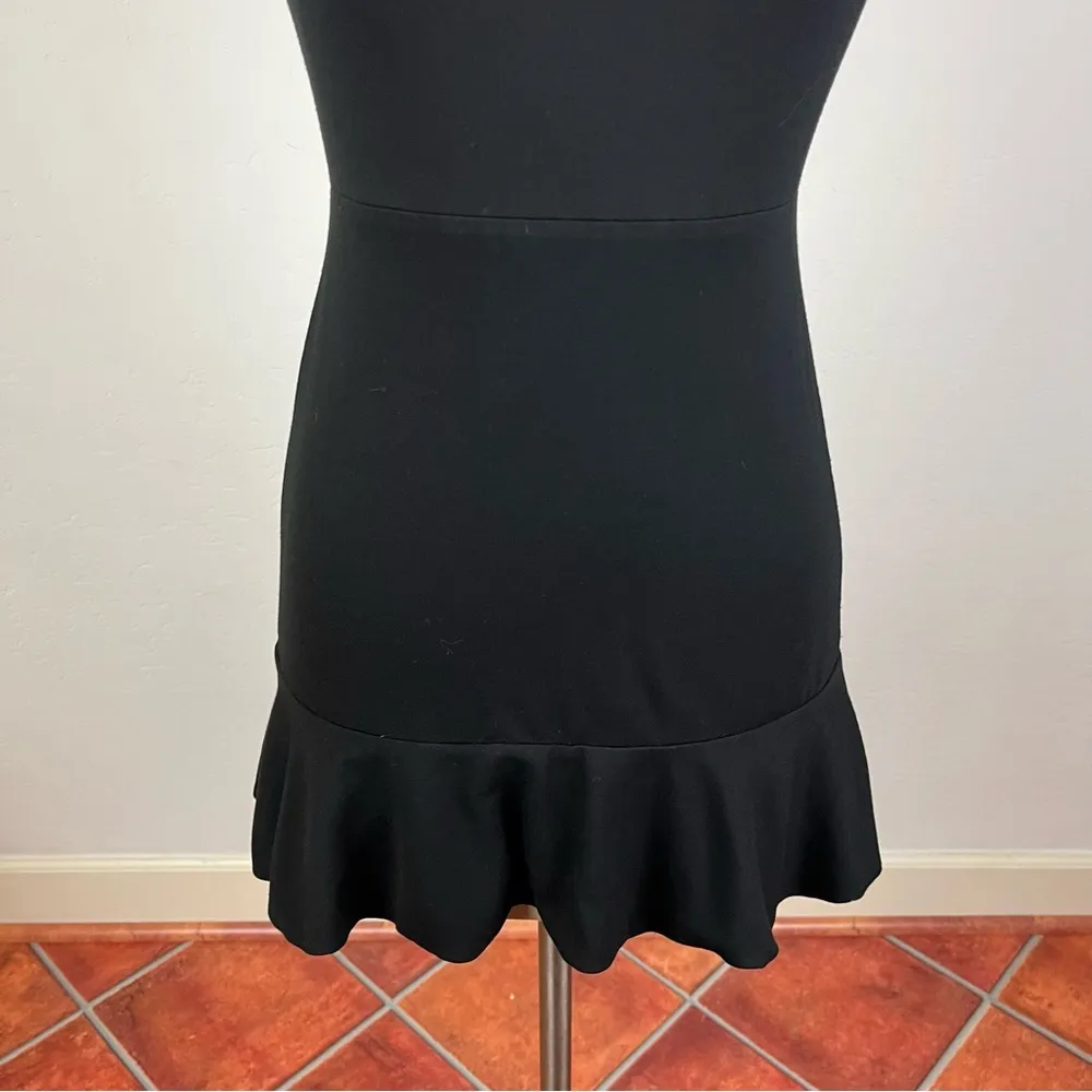 Alice + Olivia Onella V Neck Dress in Black - Image 5