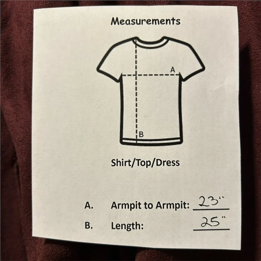 Style & Co Women's XL Maroon Wine Color Faux Suede Moto Jacket - Image 7