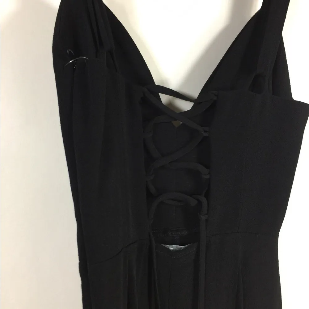 Flynn Skye Lace Up Back Wide Leg Jumpsuit Black XS - Image 13