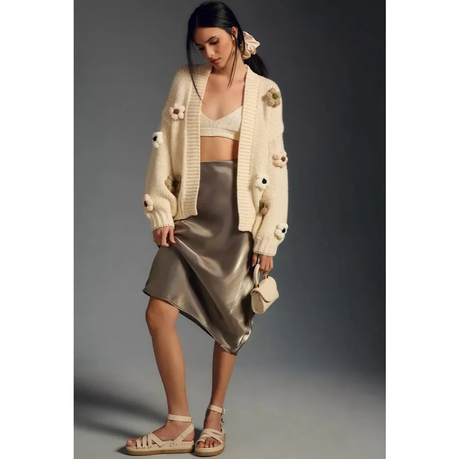 Anthropologie Duchamp The Susannah 3D Flower Cardigan Sweater - Image 3