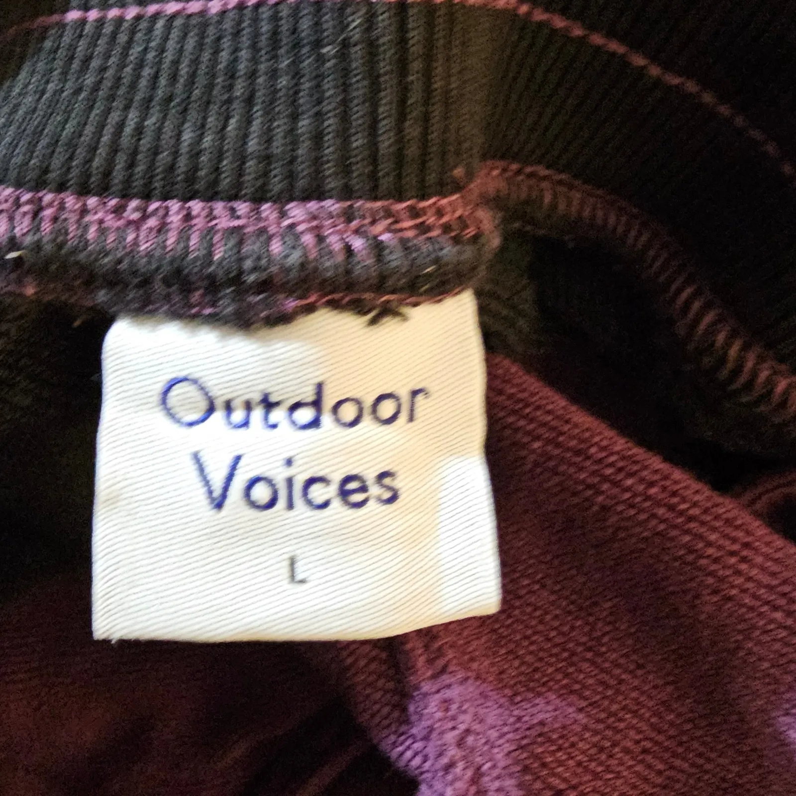 Outdoor‎ Voices Womens Purple Black Sweatpants Jogger Pants Large - Image 4