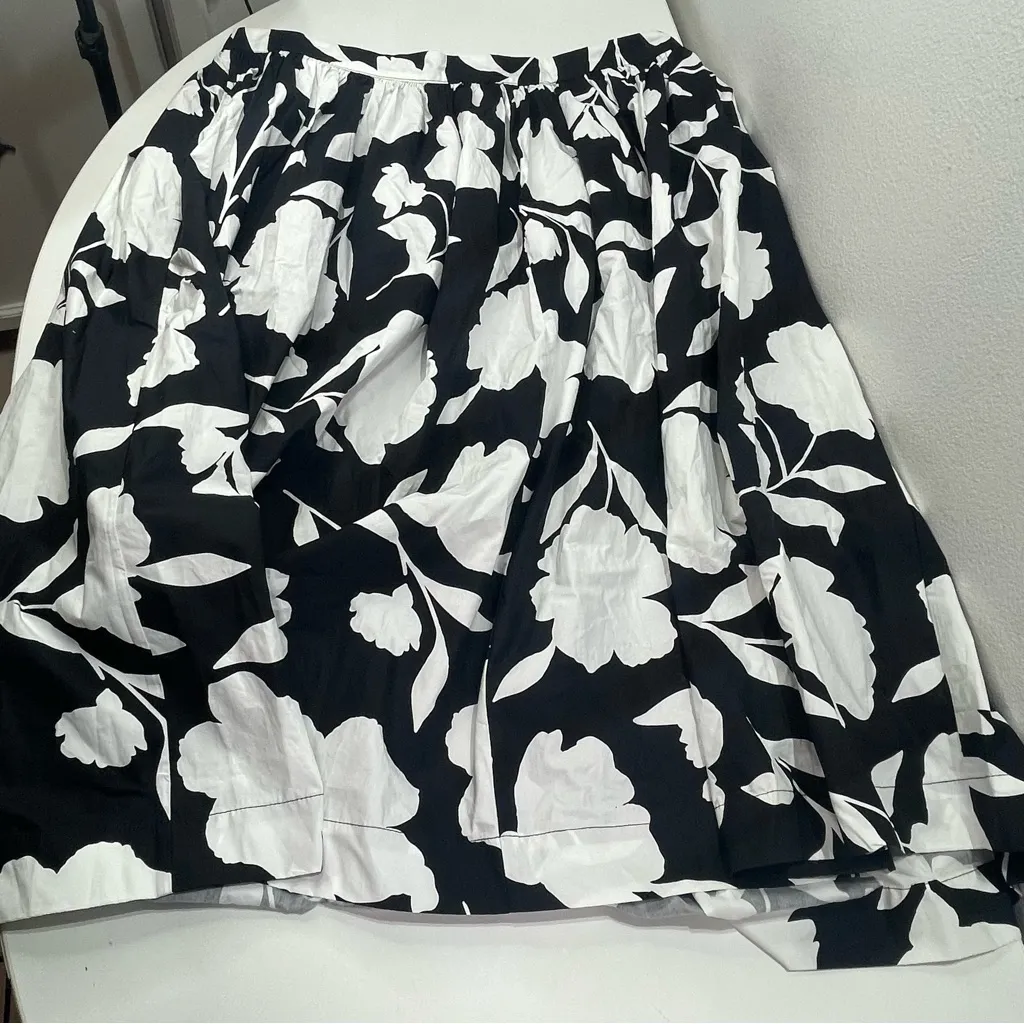 Kate Spade New York x Target Women 1X Classic Rose Volume Midi Skirt Black NWOT - Image 10