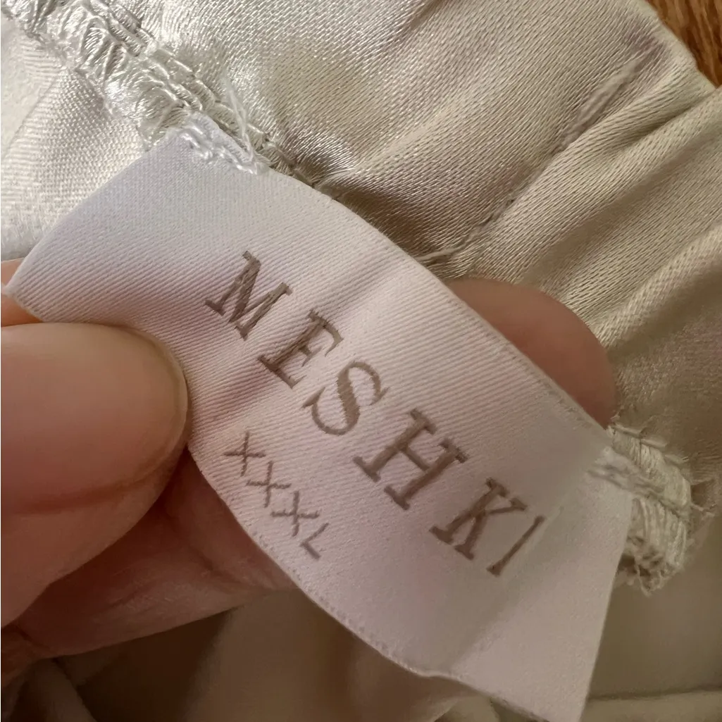 Meshki Meera Ivory Satin Shorts - Image 5