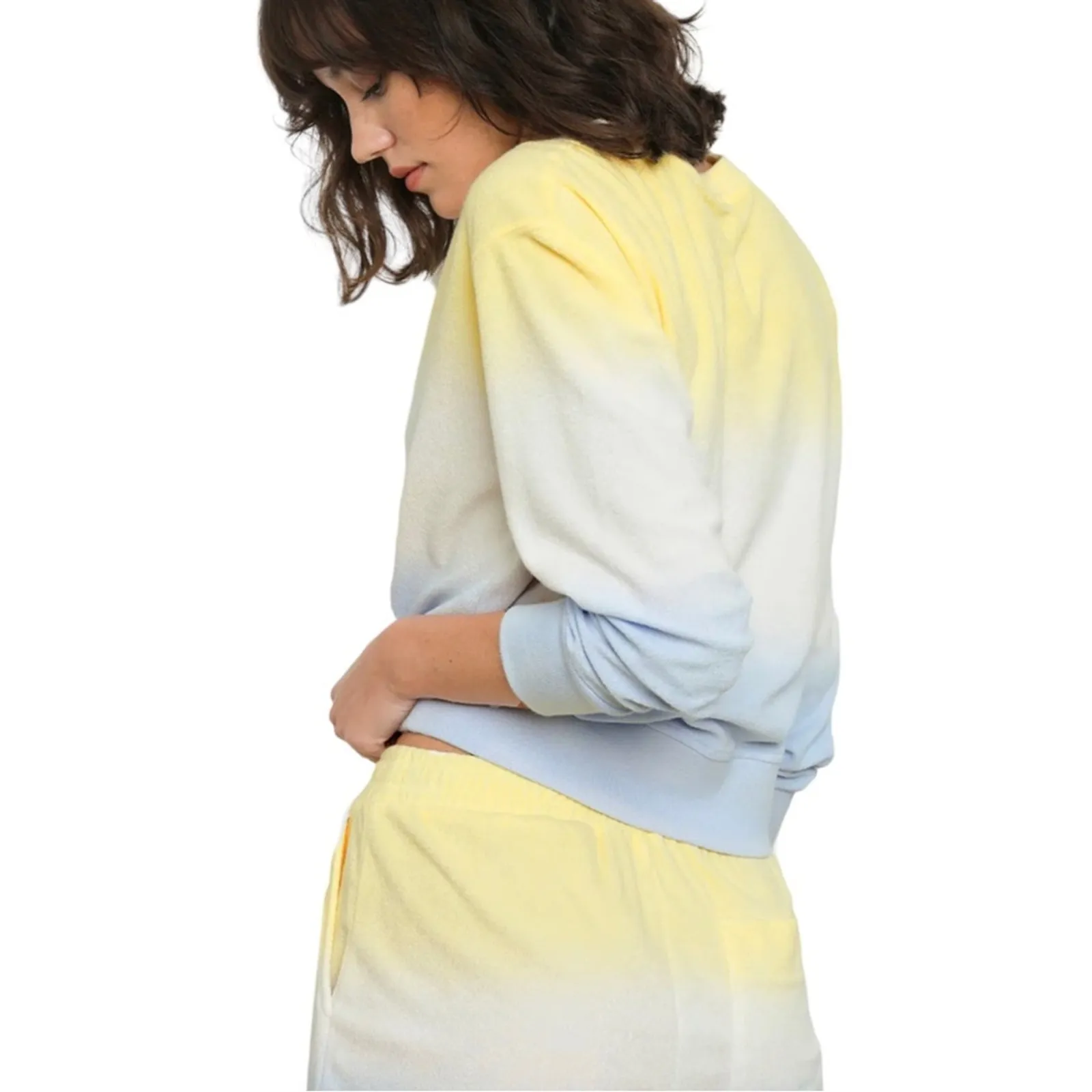 NWT Rails Ramon Sky Blue Dip Dye Long Sleeve Crew Neck Sweater LARGE - Image 2