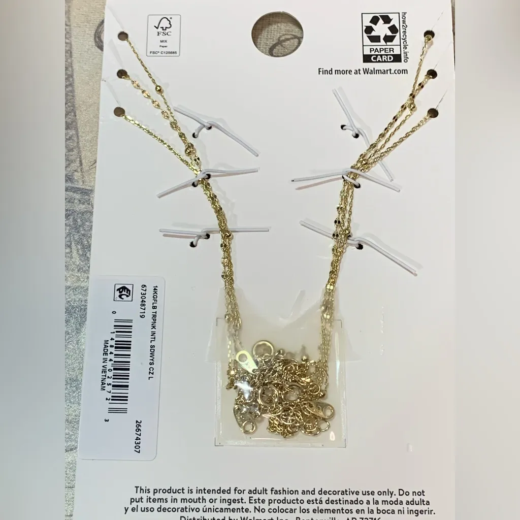 Believe by Brilliance 'L' Initial Gold Plated Necklace - Image 5